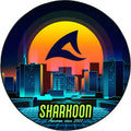 Sharkoon sfm11 floor mat (retro) beschermingsmat (blauw geel)