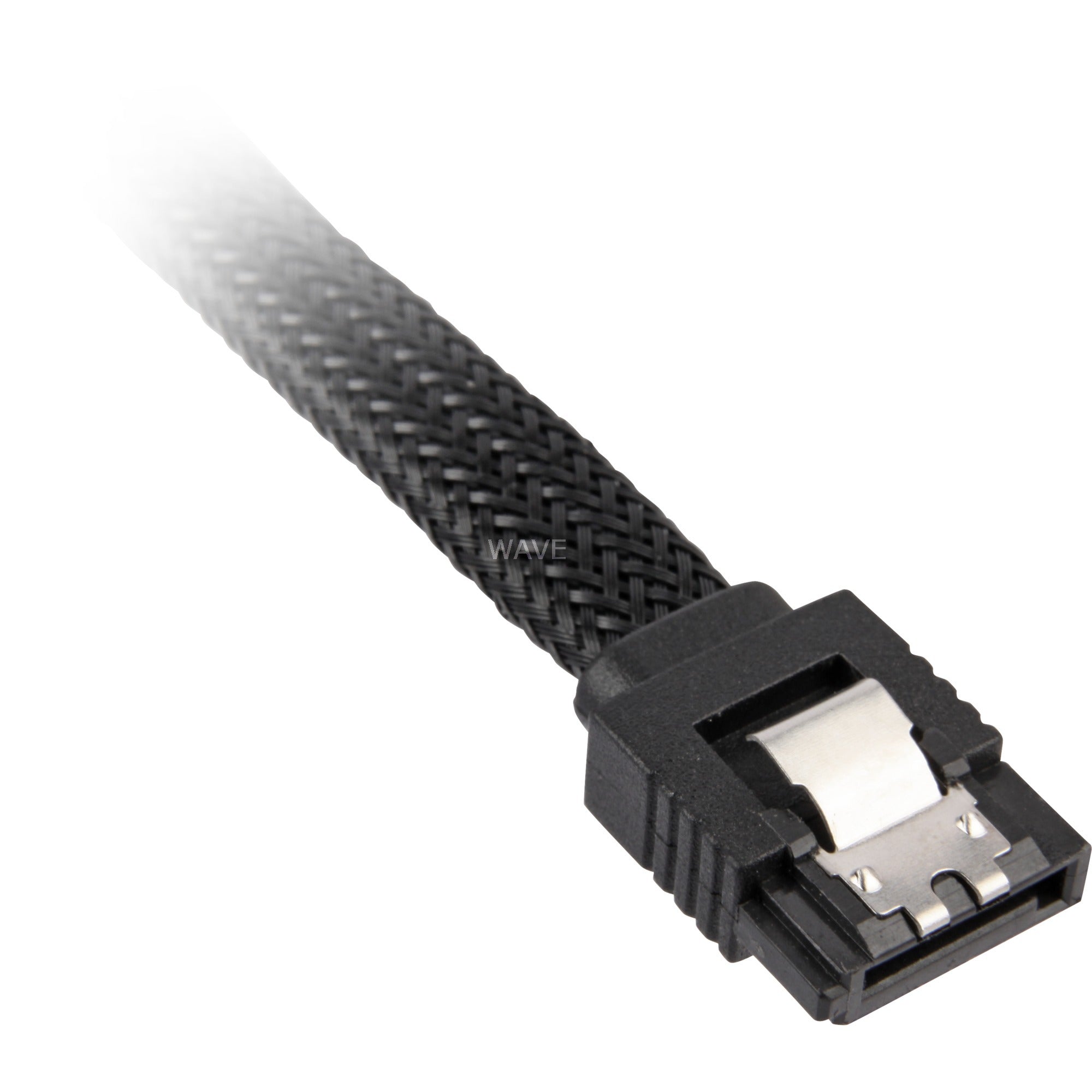 Sharkoon sata iii 90° sleeve kabel (zwart, 0,75 meter)