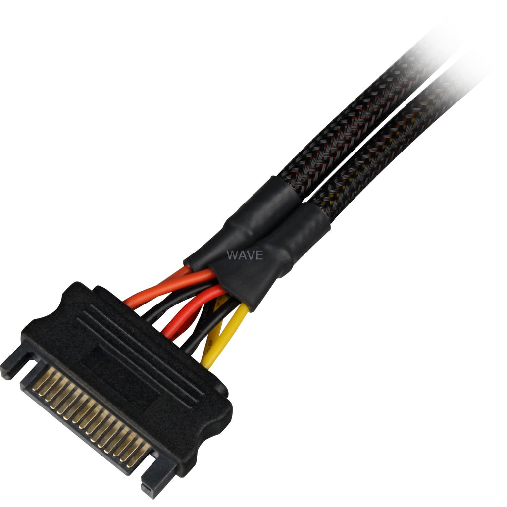 Sharkoon Sata YStroomadapter 90 graden, 0,20m