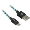 Sharkoon usb 2.0 kabel, usb-a > micro-usb b (zwart lichtblauw, 0,5 meter)