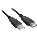 Sharkoon usb 2.0 verlengkabel (zwart, 3 meter, dubbele afscherming)