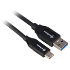 Sharkoon usb 3.1 gen 2-a > usb-c kabel (zwart, 1 meter)