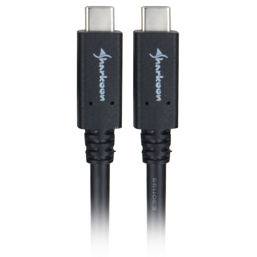 Sharkoon usb-c 3.2 > usb-c kabel (zwart, 0,5 meter )