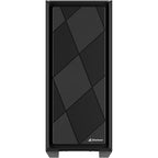 Sharkoon vs8 rgb black midi tower behuizing (zwart | 2x usb-a | 1x usb-c | rgb | tempered glass)