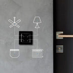 Shelly wall switch 4 knop (zwart)