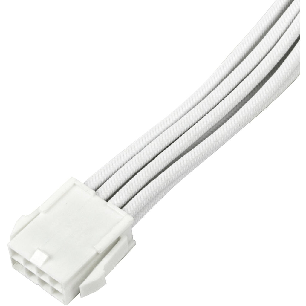 Silverstone sst-pp07e-pci8w-v2, pcie 8pin (6+2) verlengkabel (wit, 30 centimeter)