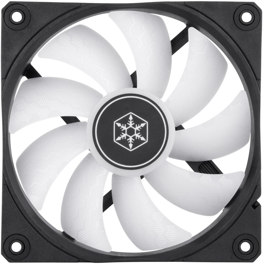 Silverstone shark force 120 argb case fan (zwart, 120 x 120 x 25 mm, pwm)