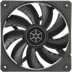 Silverstone shark force 120 case fan (zwart, 120 x 120 x 25 mm, pwm)