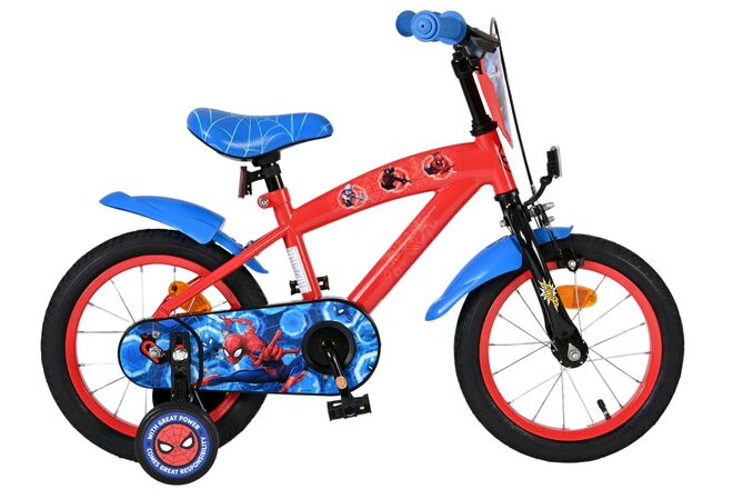 Spiderman - Spiderman Marvel spider-man kinderfiets - jongens - 14 inch - rood/blauw