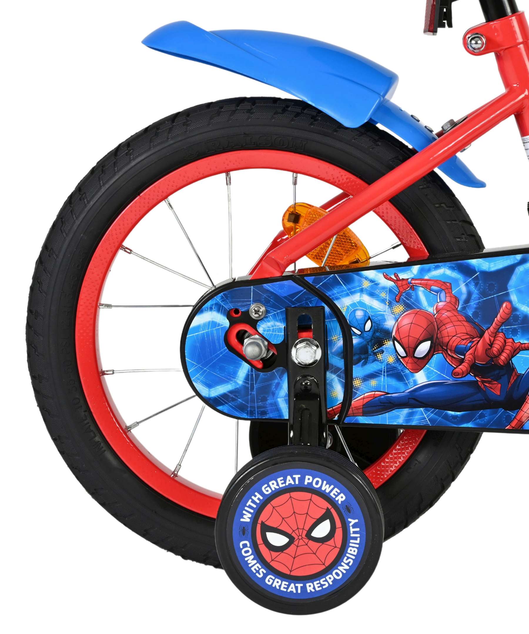 Spiderman - Spiderman Marvel spider-man kinderfiets - jongens - 14 inch - rood/blauw