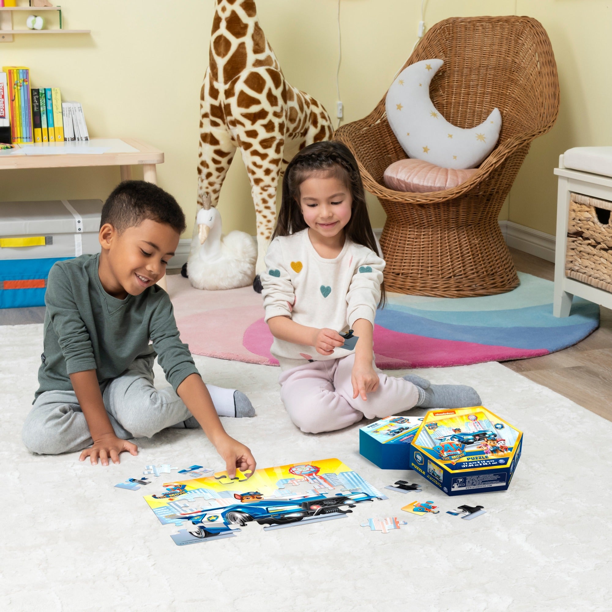 Spinmaster puzzel paw patrol 48 stukjes | 2 stuks