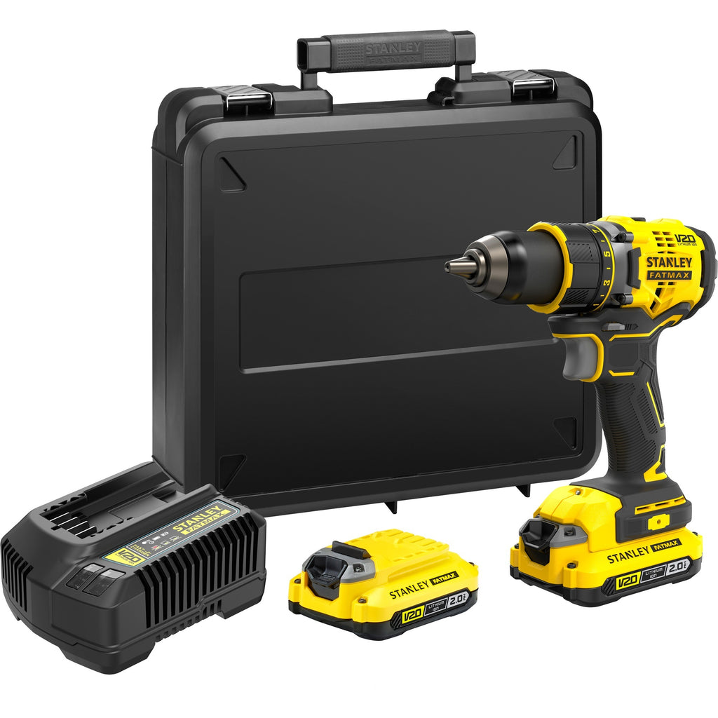Stanley powertools stanley fatmax sfmcd720d2k v20 18v bl schroefboor | 2x 2.0ah - sfmcd720d2k-qw
