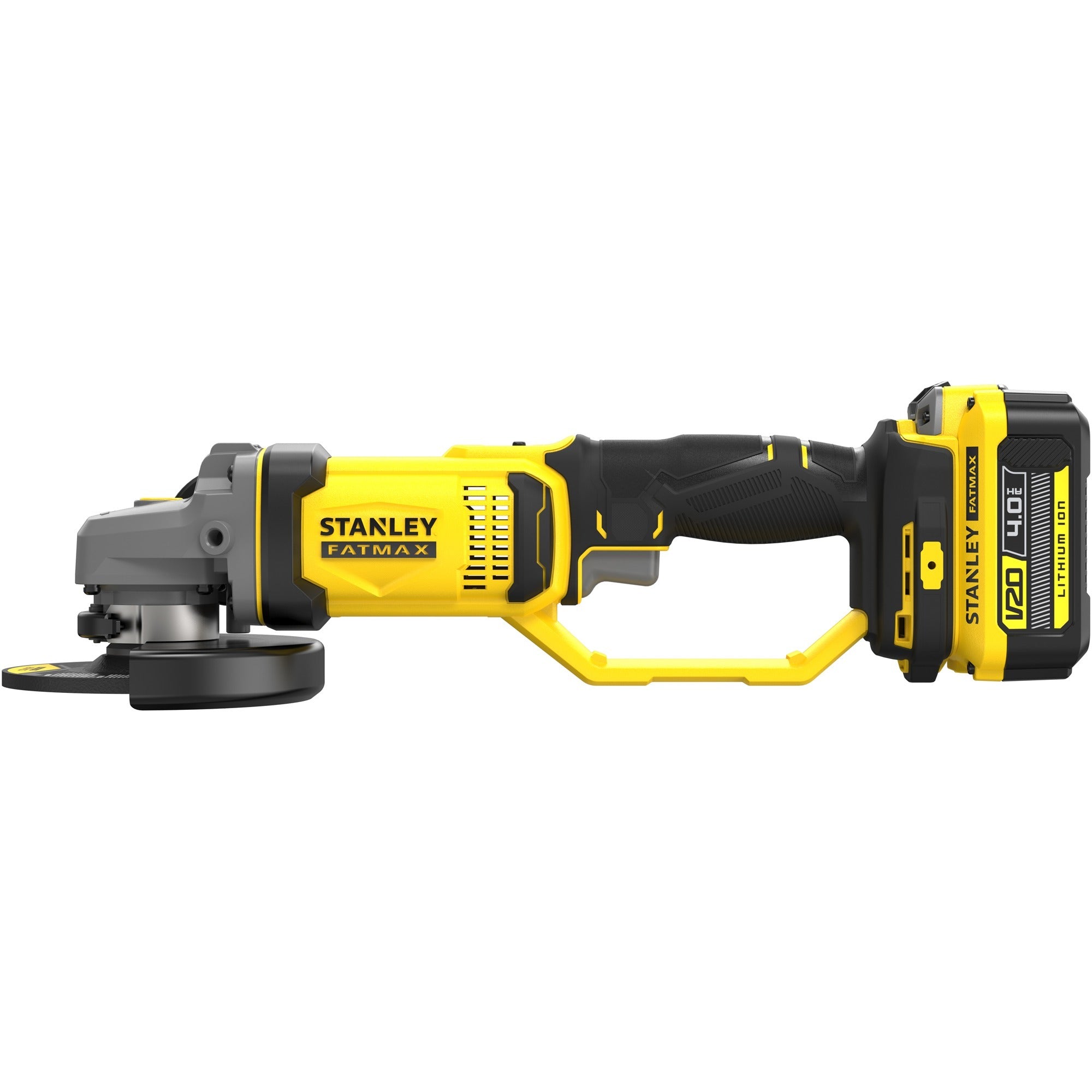 Stanley fatmax v20 18v haakse slijper (geel zwart, koffer, 2 accu's (4.0ah) en oplader (4a) inbegrepen)