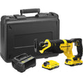 Stanley fatmax v20 18v reciprozaag (geel zwart, koffer, 2 accu's (2.0ah) en oplader (2a) inbegrepen)