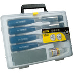 Stanley handgereedschap houtbeitelset 6-delig (6, 12, 18, 25 mm + olie slijpsteen) - 0-16-130