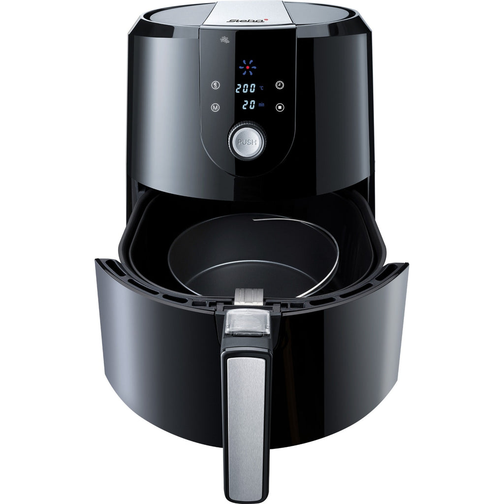 Steba hf 5000 xl heteluchtfriteuse (zwart roestvrij staal, 5,2 liter)