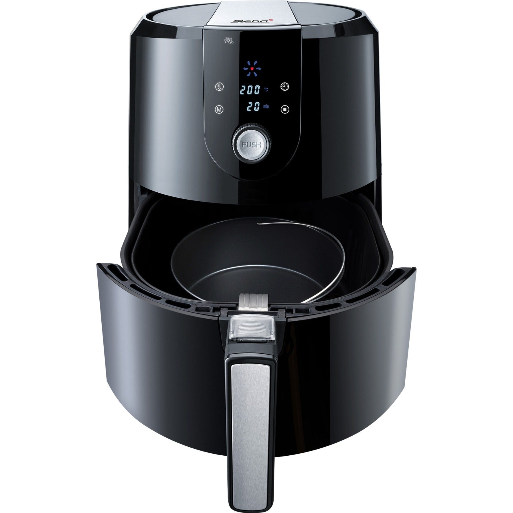Steba hf 5000 xl heteluchtfriteuse (zwart roestvrij staal, 5,2 liter)
