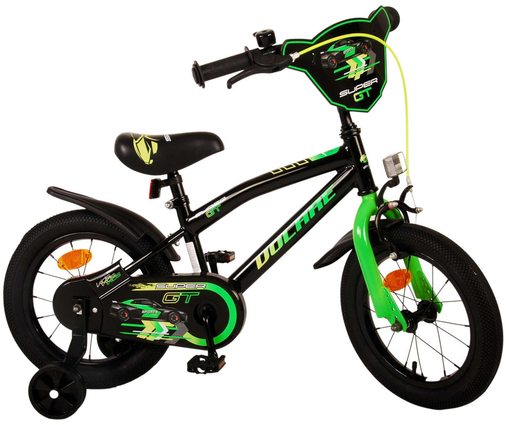 Volare - super gt kinderfiets - jongens - 14 inch - groen - twee handremmen