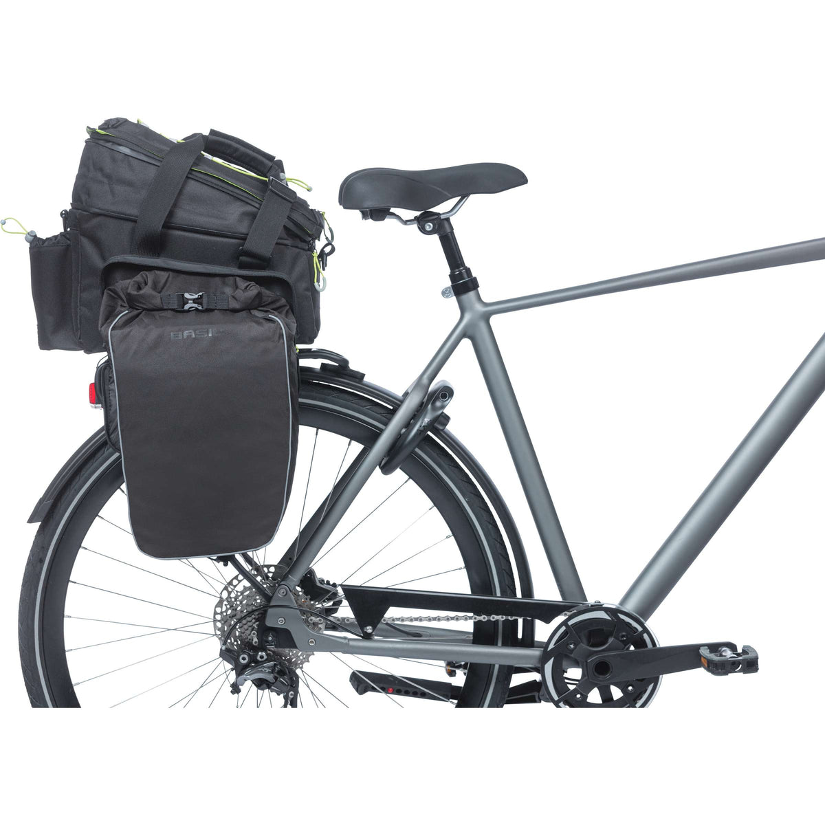 Basil gepäckträgertasche miles xl pro trunkbag miles xl pro mik 2.0 black lime