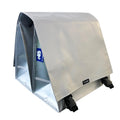 Clarijs fietstas dubbel l pvc 40l met uitsparing zilver