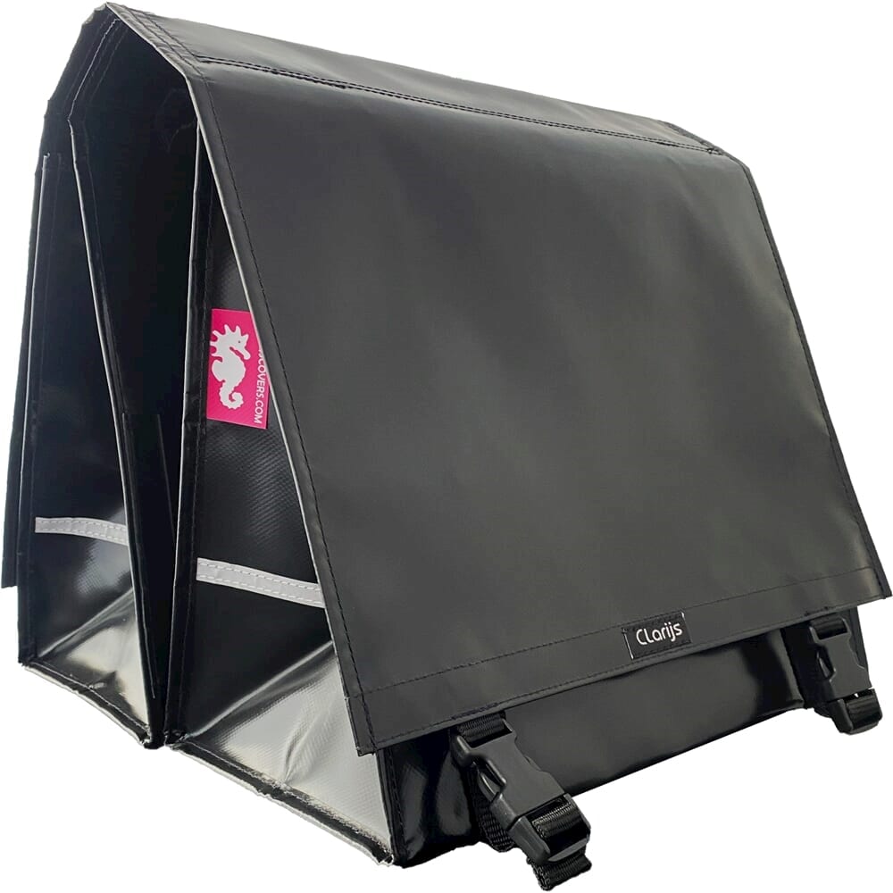 Clarijs - Clarijs fietstas dubbel xl pvc 46l met uitsparing zwart
