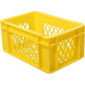 Fietskrat bagagekrat mini geel 30x20x14,5cm