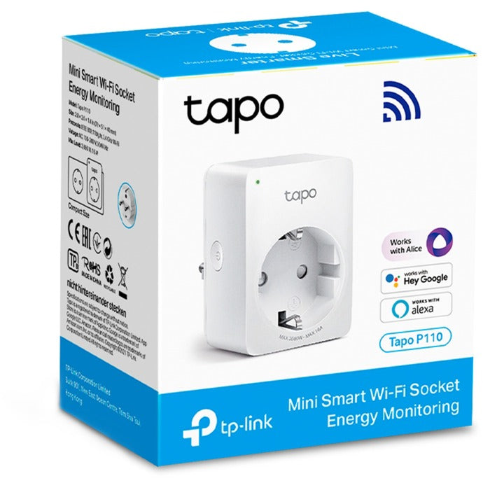 Tp-link tapo p110 mini smart wifi-stopcontact schakel stekkerdoos (wit)