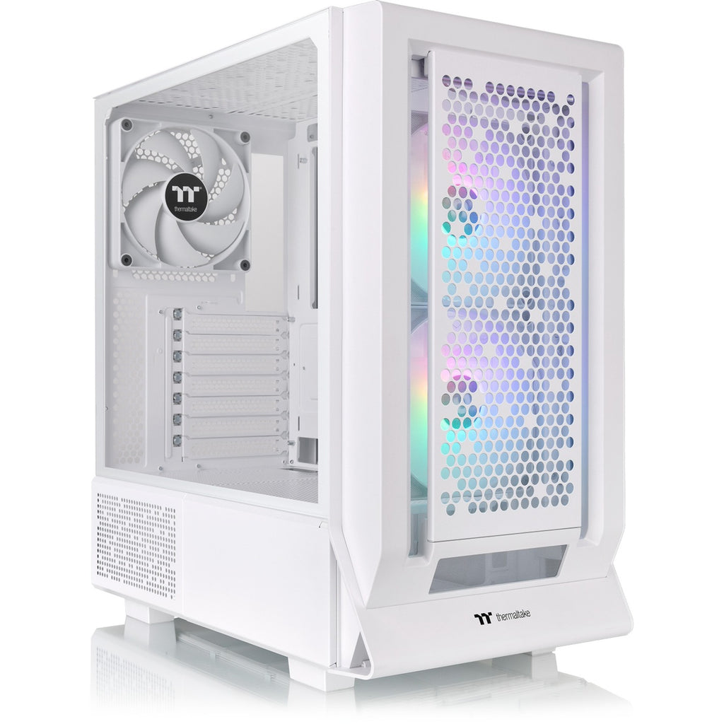 Thermaltake ceres 350 mx - snow midi tower behuizing (wit | 2x usb-a | 1x usb-c | rgb | tempered glass)