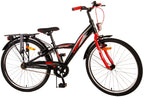 Volare Thombike Kinderfiets - Jongens - 24 inch - Zwart Rood - Twee handremmen