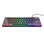 Trust gxt 867 acira 60% mini mechanisch gaming-toetsenbord, gaming toetsenbord (zwart, us lay-out, outemu red, 60%, rgb)