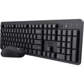 Trust ody ii stille draadloze toetsenbord- en muisset, desktopset (zwart, us lay-out, membraan, 800 dpi - 1.600 dpi)
