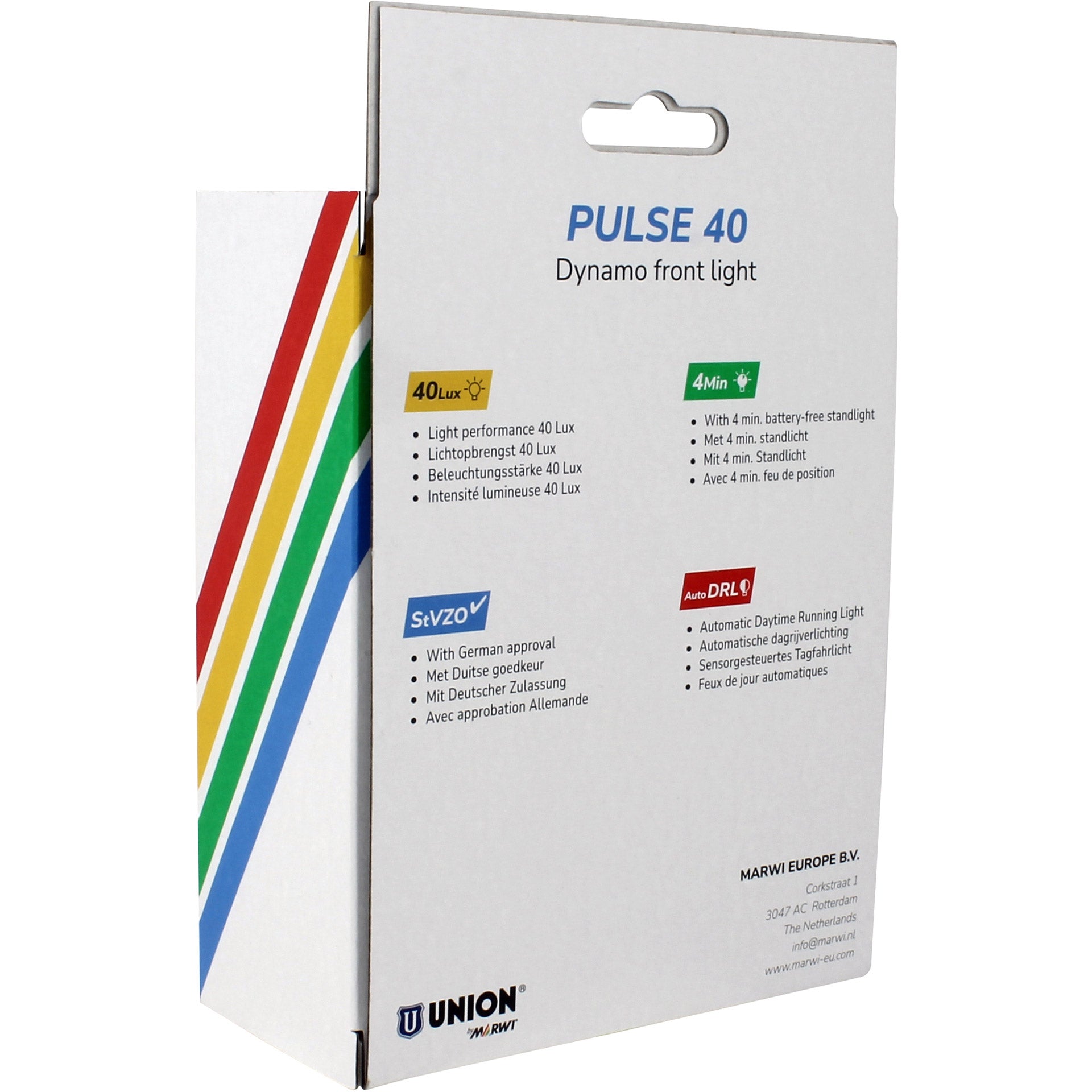 UNION - UN koplamp pulse 40 dynamo 40lux