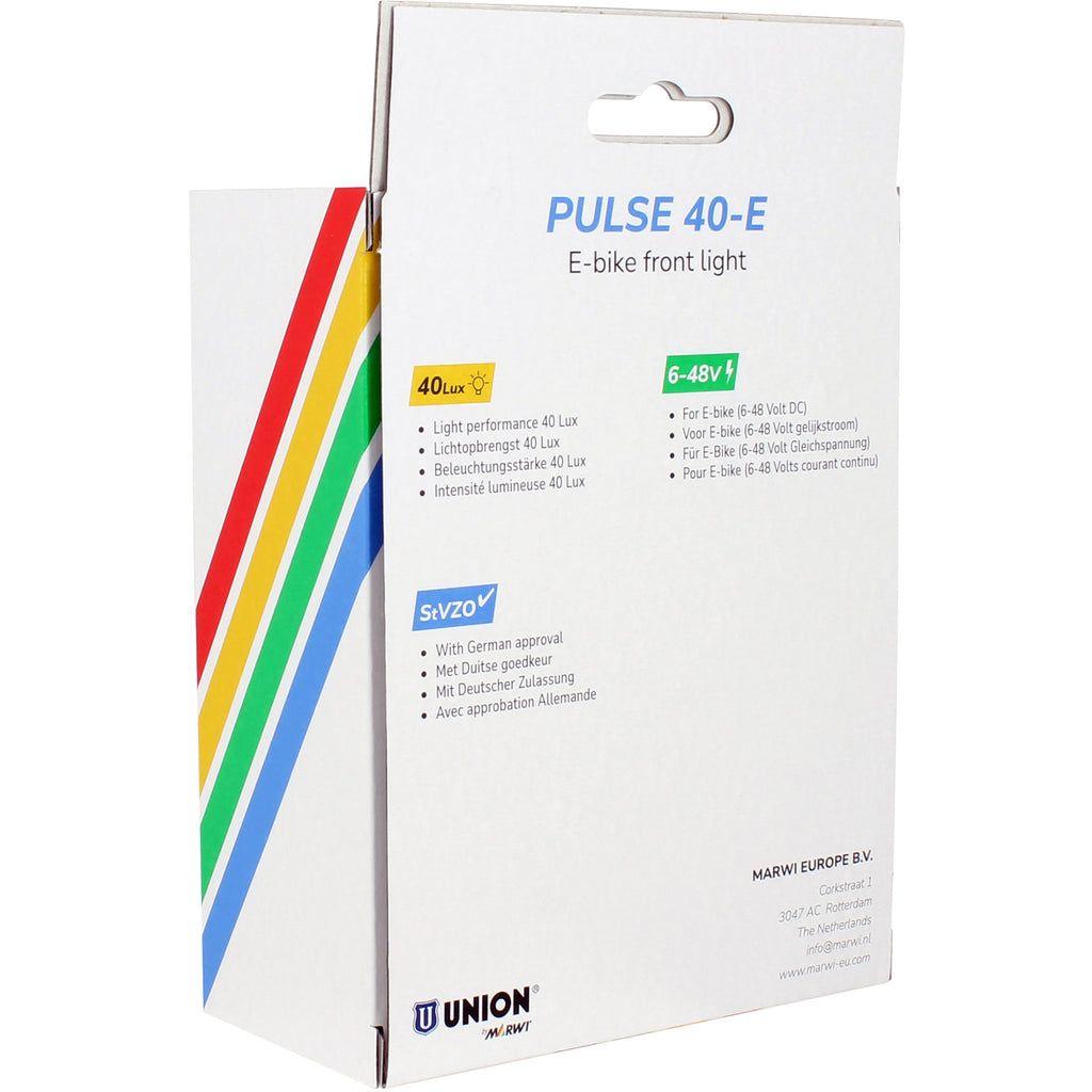UNION - UN koplamp pulse 40-e e-bike 6-48v 40lux