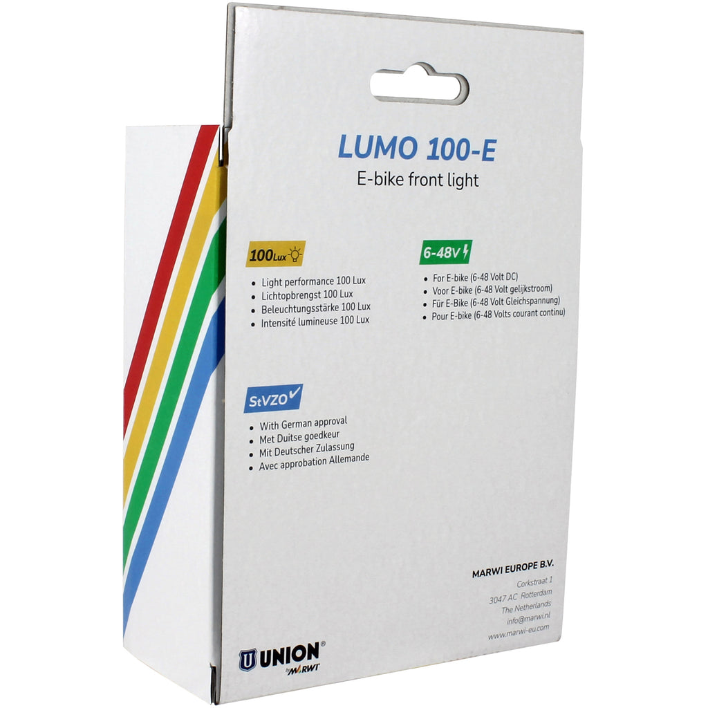 UNION - UN koplamp lumo 100-e e-bike 6-48v 80lux