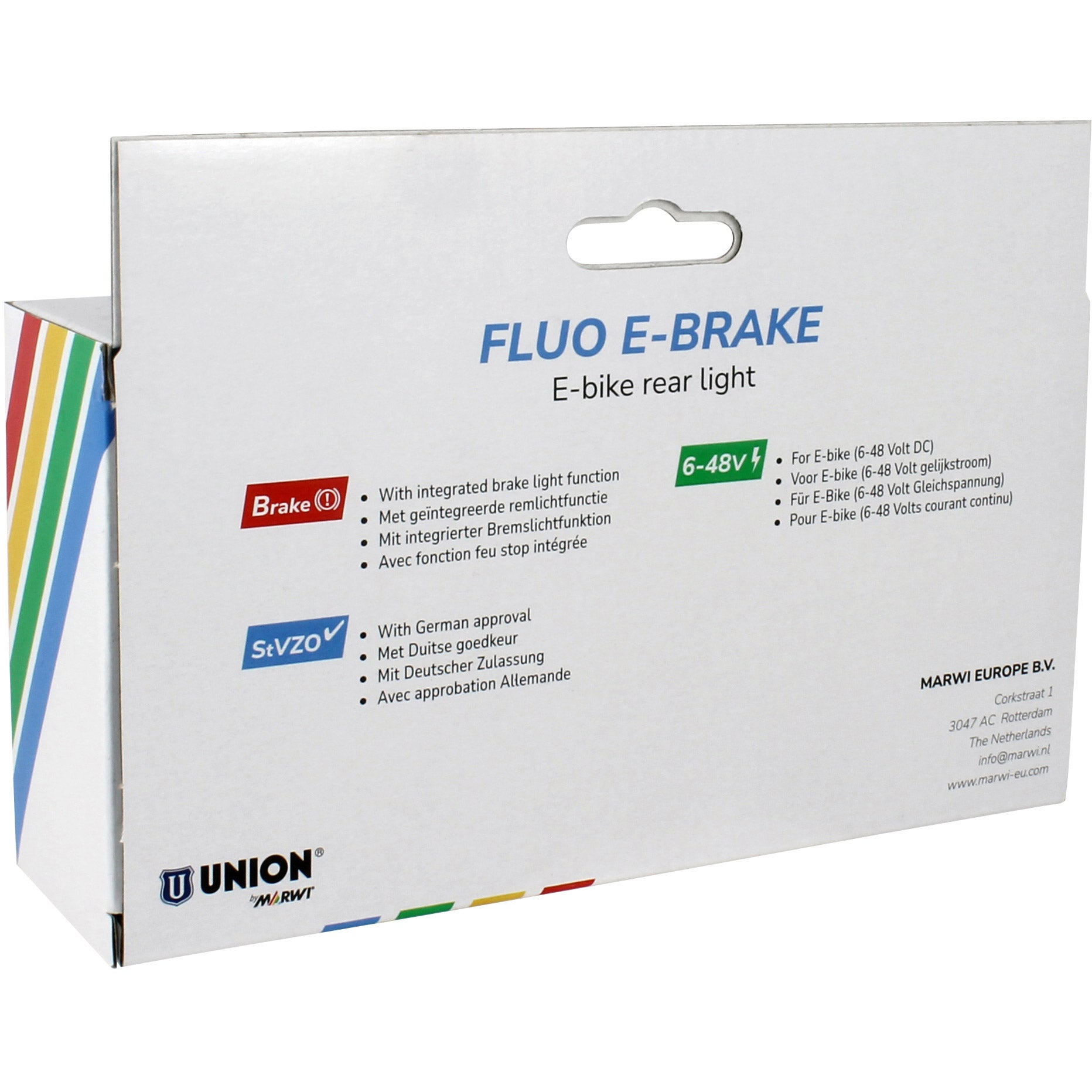 UNION - UN rear light ebike fluo e-brake w. brak.