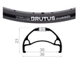 Rodi - Velg brutus-30 28 inch 36/13 30mm zwart ongeslepen