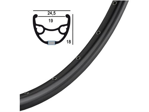 Ryde - Velg 28 inch 622 rival 21 zwart 36 bus