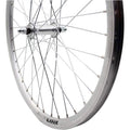 Roland - voorwiel 24 x 1.75 vastaluminium v-profil zilver zink spk