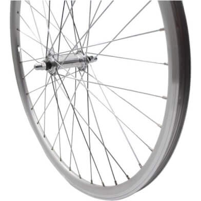 Roland - voorwiel 26 x 1.75 vastaluminium v-profil zilver zink spk