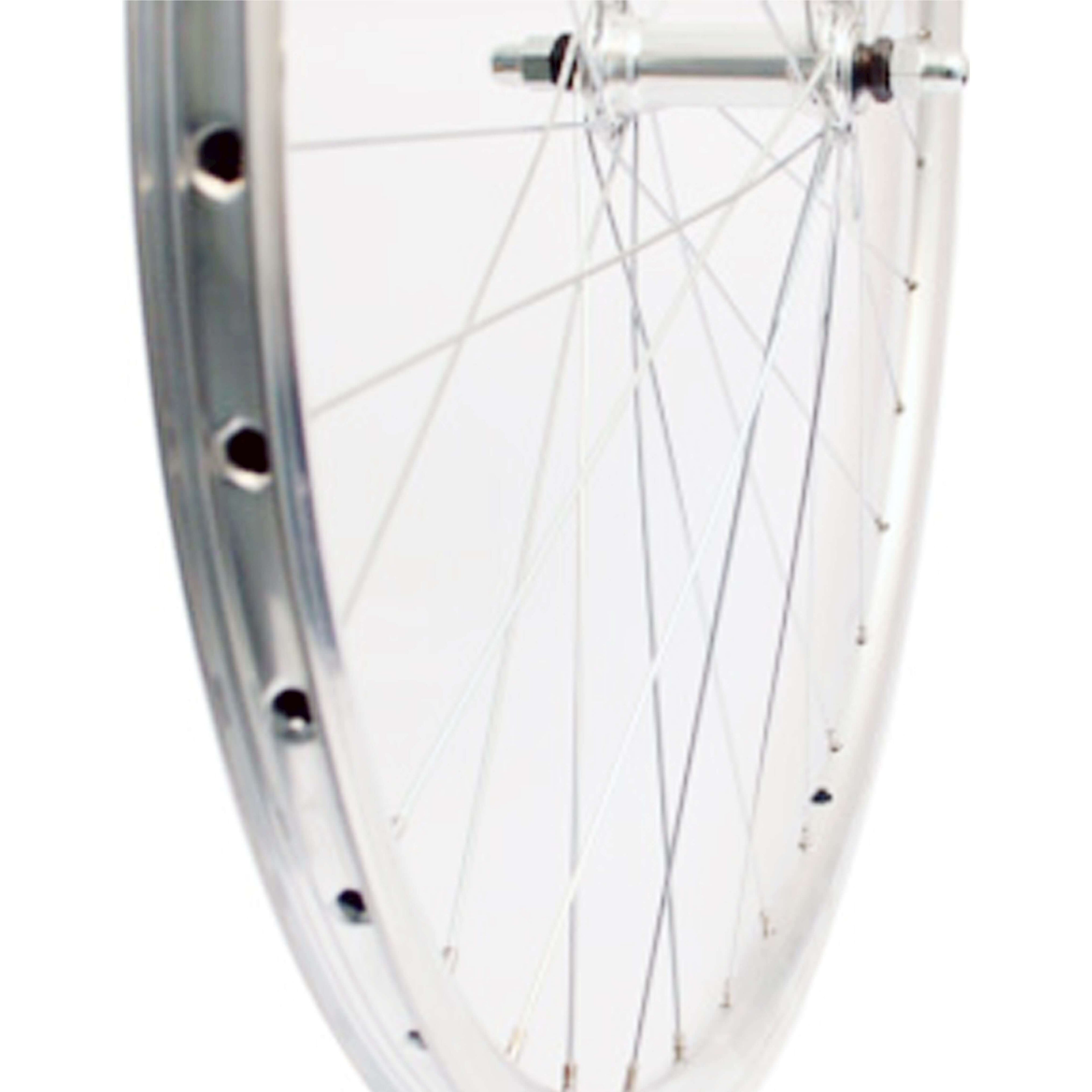 Roland - voorwiel 28 vastaluminium v-profil zilver zink spk