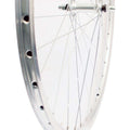 Roland - voorwiel 28 vastaluminium v-profil zilver zink spk
