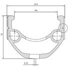 Velox voorwiel mach1 er-10 26 disc 6-gaats qr zilver