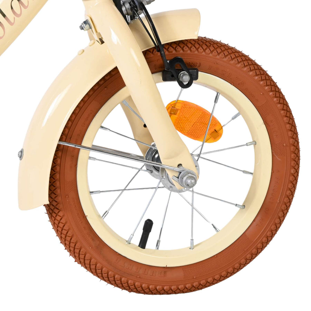 Volare ashley kinderfiets - meisjes - 12 inch - créme - twee handremmen