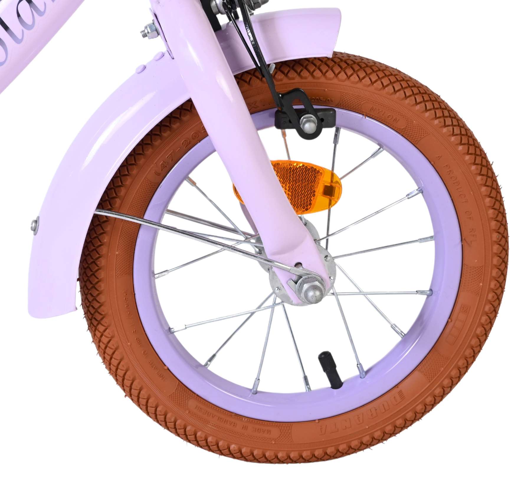 Volare ashley kinderfiets - meisjes - 12 inch - lila - twee handremmen
