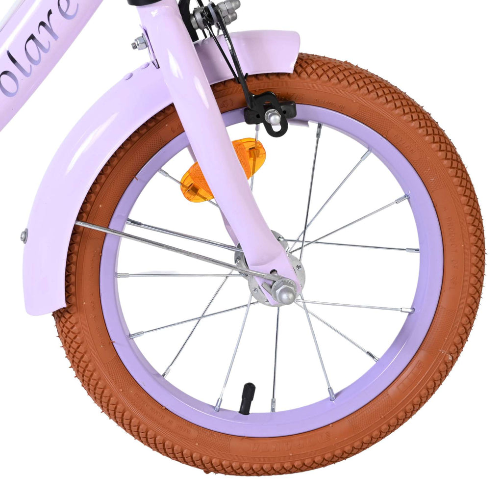 Volare - ashley kinderfiets - meisjes - 14 inch - lila - twee handremmen