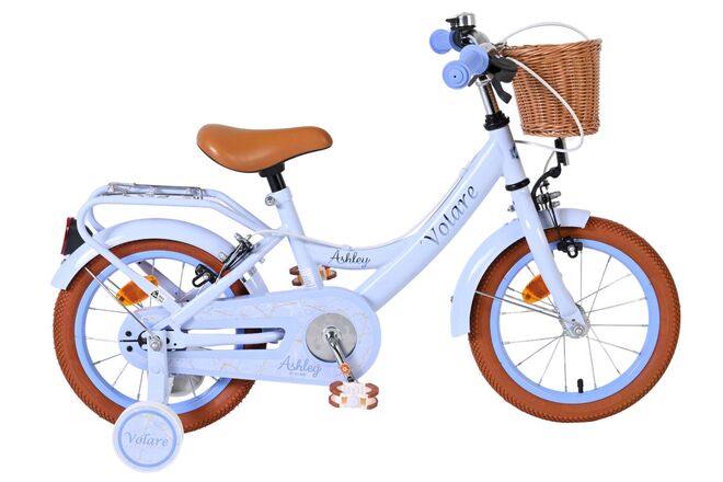 Volare - ashley kinderfiets - meisjes - 14 inch - pastel blauw - twee handremmen