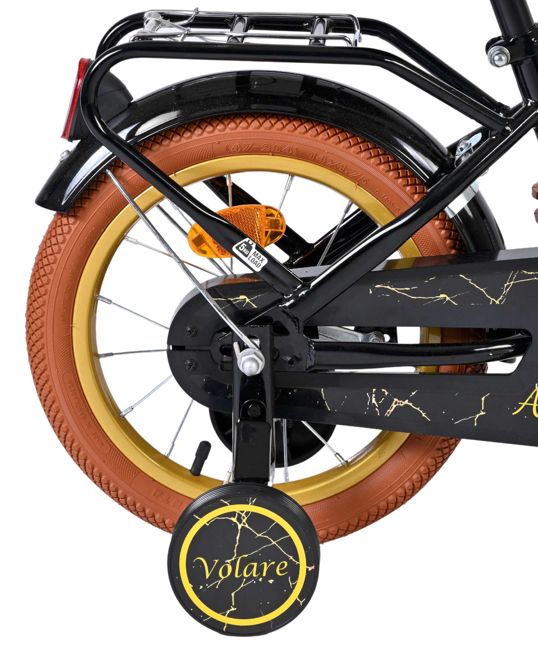 Volare ashley kinderfiets - meisjes - 14 inch - zwart