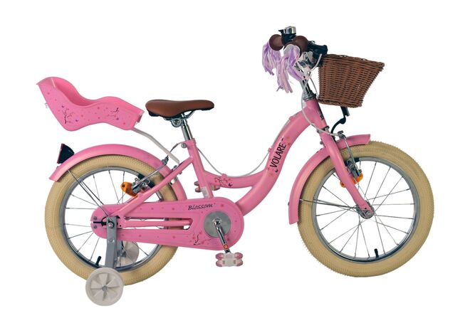 Volare - blossom kinderfiets - meisjes - 16 inch - roze - twee handremmen