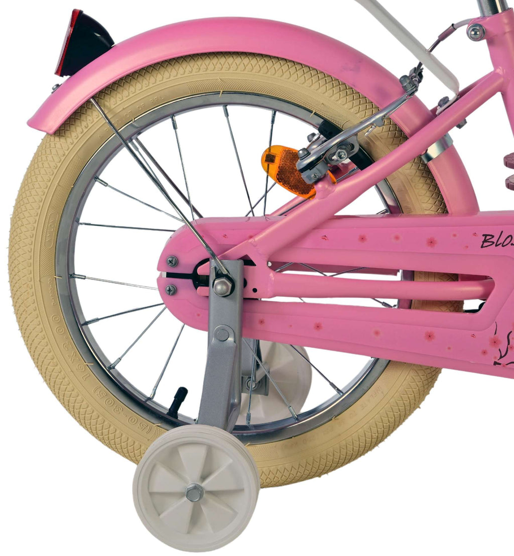 Volare - blossom kinderfiets - meisjes - 16 inch - roze - twee handremmen