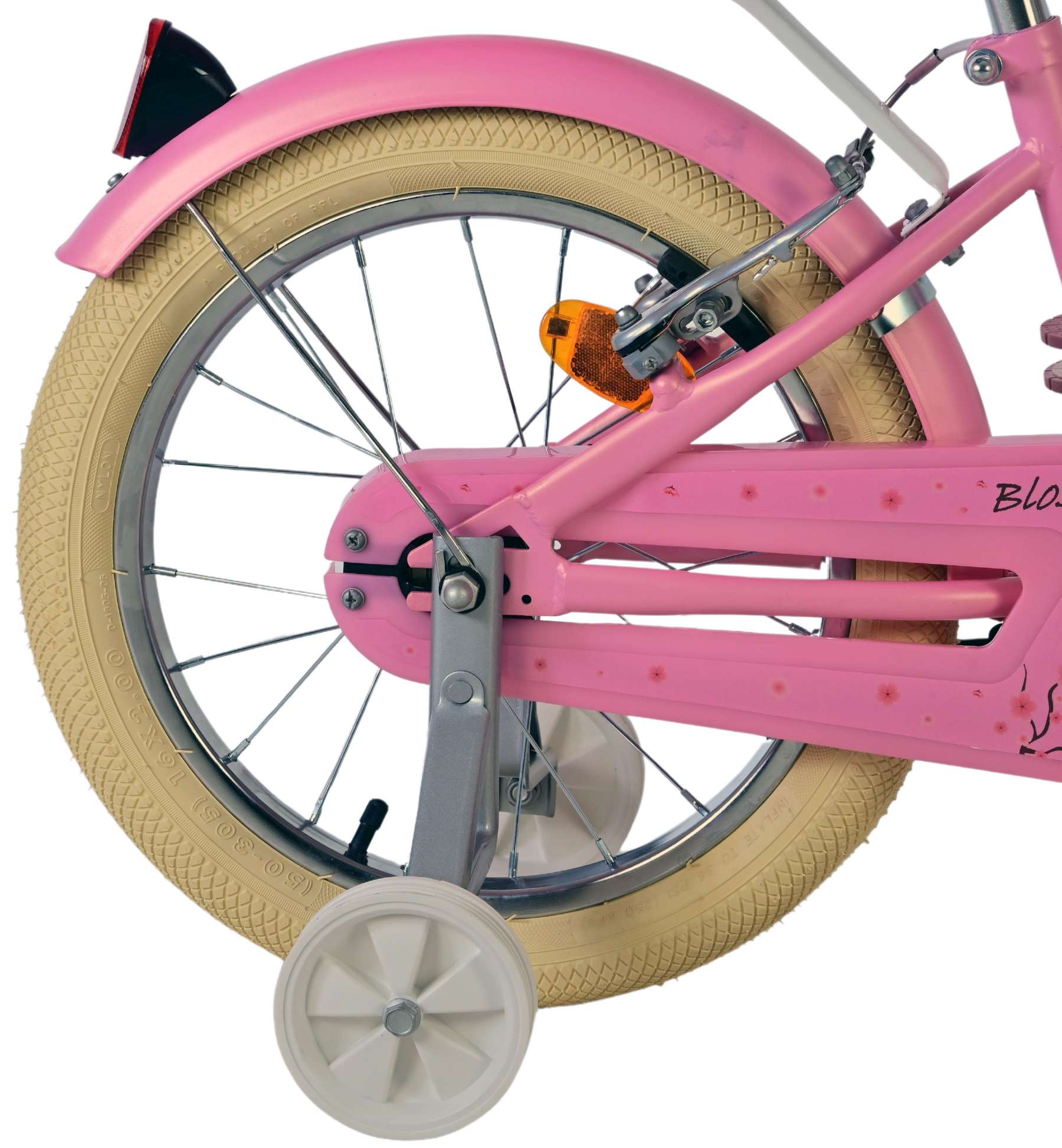 Volare - blossom kinderfiets - meisjes - 16 inch - roze - twee handremmen